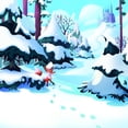 thumbnail image 4 of Da Brigh Shower Curtain with 12 Hooks Winter Forest, 4 of 6