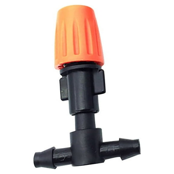 100Pcs Drip Irrigation Spray Emitters, Adjustable Atomizing Nozzles 4 / 7mm Flat Tee,1/4 Inch Drip Irrigation Parts Sprayers Drippers for Garden Greenhouse Agricultural Irrigation Patio