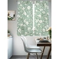 thumbnail image 4 of White Spring Floral Sheer Curtains 63 Inch Length 2 Panels Set, Sage Green Botanical Watercolor Voile Window Treatment Rod Pocket Curtains Sheers Drapes for Bedroom/Living Room/Kitchen 52x"63"x2, 4 of 7