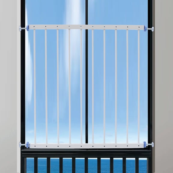 DENEST Safety Window Guard, 30.7-34.3in Adjustable, Iron Fixed Window Guard Bar Security Grills for Home Use (1 Panel)