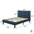 thumbnail image 4 of Zinus Lottie Tufted Upholstered Platform Bed, Navy, Full, 4 of 9
