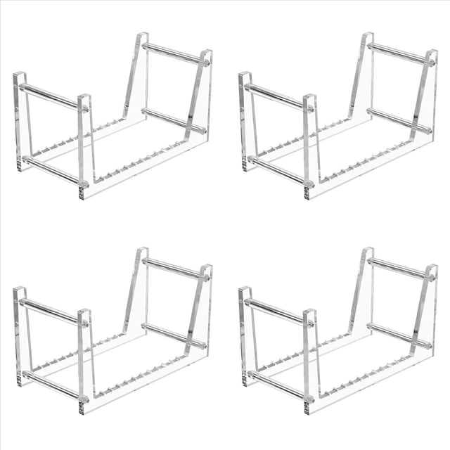 Support de Disques Vinyles Transparent 4X pour Rangement d'Albums de Bureau, Étagère de Disques Vinyles en Acrylique, Support de Rangement pour Disques Vinyles 50,4 x, Transparent