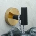 thumbnail image 2 of Zhuge Paquete de 8 ganchos para batas, toallas, abrigos, ganchos de pared negros y dorados para baño,colgadores de acero inoxidable para puerta,batas,ropa, armarios, ganchos para esponjas, 2 of 5