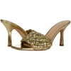 Marc Fisher LTD Womens Draya Heeled Sandal 6 Gold Leather