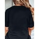 thumbnail image 3 of Camiseta informal de cuello redondo para mujer con estampado de labios de cereza plateada. 100 % algodón suave, manga corta, ideal para primavera y verano. Ideal para adultos, hombres y mujeres., 3 of 7