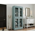 thumbnail image 3 of Palace Imports 100% Solid Wood 32" Bathroom Cabinet with Clear Glass Doors and Adjustable Shelves, 3 of 6