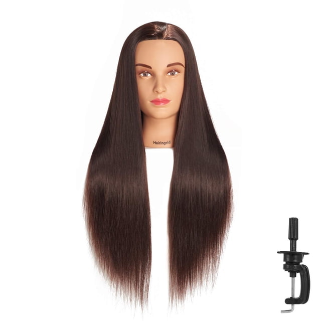 Cabeza de maniquí Hairingrid de 26 a 28 pulgadas con cabello sintético