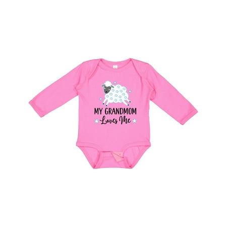 

Inktastic My Grandmom Loves Me Lamb Gift Baby Boy or Baby Girl Long Sleeve Bodysuit