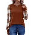 thumbnail image 6 of Long Sleeve Shirts for Women Fall Fashion Tops Crew Neck Lightweight Casual Pullover Fall Layering Top XL, 6 of 6