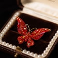 thumbnail image 4 of Rhinestone Butterfly Brooch Pin - Elegant Lapel Pin for Women's Dresses, Blazers, and Jackets, Multi-Color Sparkling Corsage Accessory for Daily Wear and Special Occasions, 4 of 5