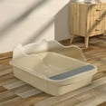 thumbnail image 6 of mfyjkho Semi-Enclosed Cat Litter Box with High Sides, Splash-Proof Design & Sifter Scoop, Large Plastic Litter Pan for Home Use, 43X28X18Cm, 6 of 6