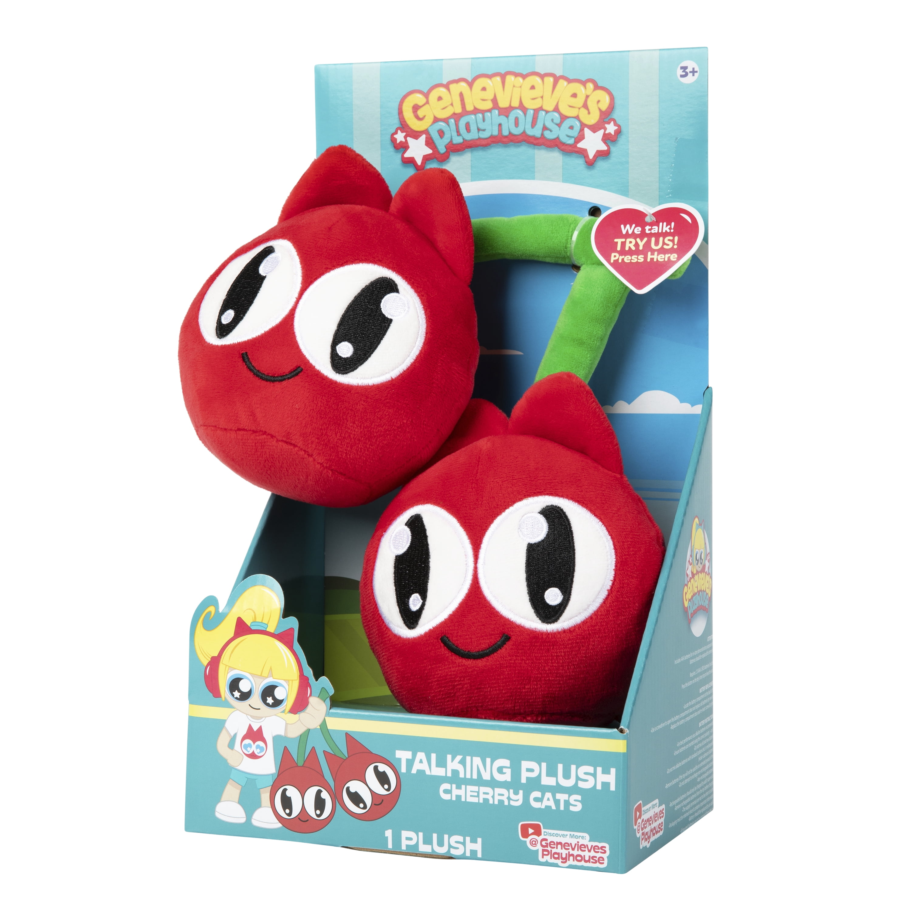 Genevieve's Playhouse Cherry Cat Talking Plush