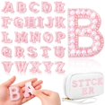 thumbnail image 1 of Parches autoadhesivos para letras WILLBOND con diamantes de imitación perlados de la A a la Z, 1 of 7