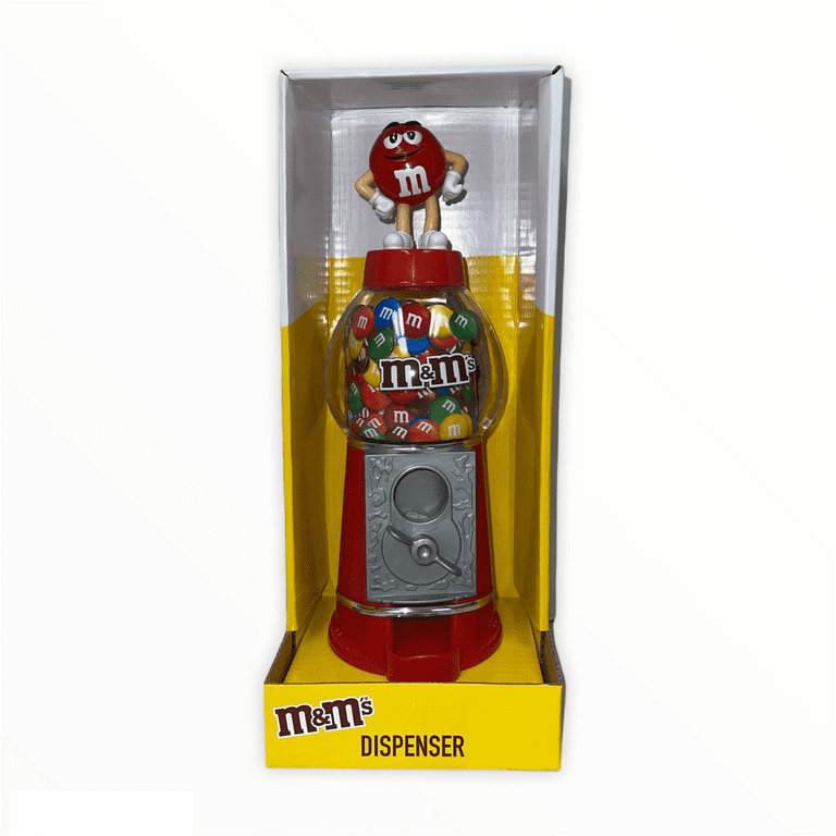 M & M PLASTIC CANDY DISPENSER FOR ALL CANDY LOVERS - Red