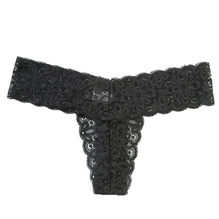 

Cinvik Lace Underwear for Women Sexy Thong Low Waisted Hipster Panties 2XL