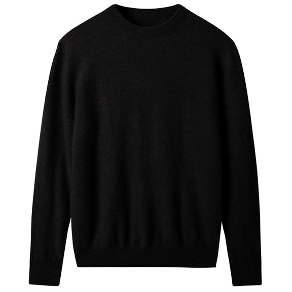 Mens Mock Neck Sweater Warm Knitted