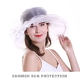 thumbnail image 3 of Women's Organza Derby Hat Fascinator for Wedding Bridal Tea Party/White, 3 of 5