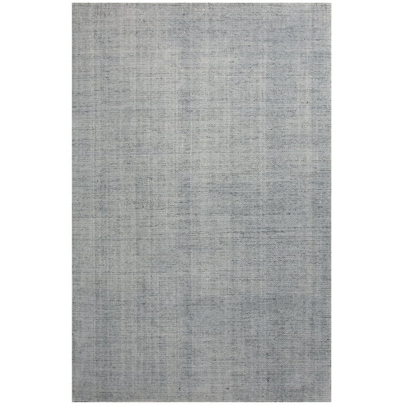 Woven Trends Colin Area Rug RMI676 Transitional Style, Solid Pattern, Pet & Family Friendly, Living Room, Dining Room, Office, Low Pile Hand Made Wool Area Rug in Blue - 5' x 8'