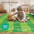 thumbnail image 4 of ODIKA 8'x10' Washable Area Rug Bold Pitch Lines Durable Interactive Velvet Football Soccer Field Playful for Living Room, Under Sectional, Family , Non-Slip, 4 of 7