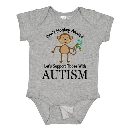 

Inktastic Autism Awareness Support Walk Monkey Gift Baby Boy or Baby Girl Bodysuit