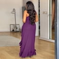 thumbnail image 4 of AURA Plus Size Off Shoulder Maxi Dress High Waist Cutout Sleeveless Summer Vacation Dress, 4 of 6