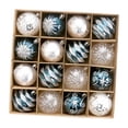 thumbnail image 2 of 16 piezas de adornos navideños de bolas colgantes, manualidades, colgantes, decoraciones navideñas para Acción de y festividades. azul blanco, 2 of 8