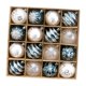 thumbnail image 2 of 16 piezas de adornos de bolas navideñas colgantes para manualidades, regalos de fiesta decorativos azul blanco, 2 of 9