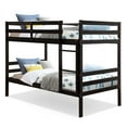 thumbnail image 1 of Costway Twin Over Twin Wood Bunk Beds Ladder Safety Rail Espresso, 1 of 10