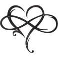 thumbnail image 1 of Infinity Heart Wall Decor Unique Infinity Heart Shaped Wall Sign Romántico Para Exterior Interior Home Wedding Wall Decoration,Black Muyoka Hogar, 1 of 7