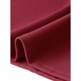 thumbnail image 5 of INSPIRE CHIC Knee Length Dress for Women Crew Neck Short Sleeve Pearls Decro Bodycon Business Work Elegant Dresses M Wine Red, 5 of 6