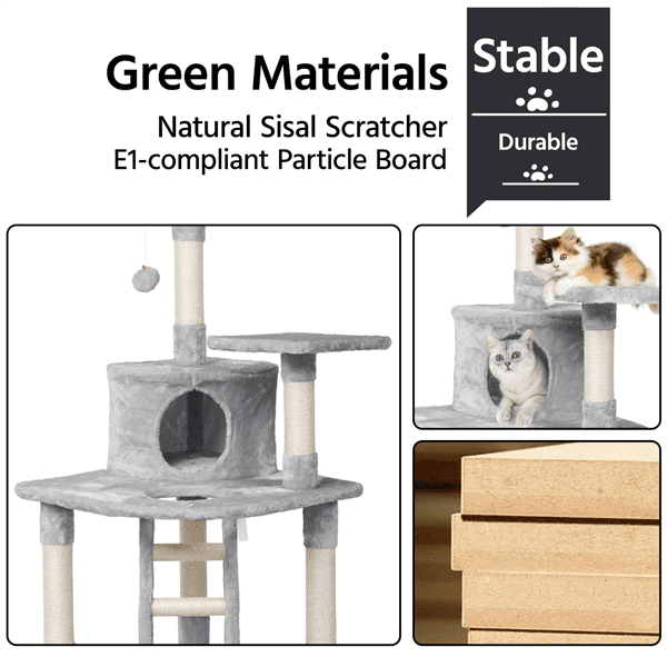 Smilemart 48 Cat Tree With Condo And Scratching Post Tower Light Gray Walmart Com Walmart Com Smilemart 48 Cat Tree With Condo And Scratching Post Tower Light Gray Walmart Com Walmart Com