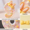 thumbnail image 4 of Birthday Number Candle, Cartoon Bunny Glitter, 1 Piece, for Birthday Party Cake Decoration, 4 of 5