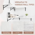 thumbnail image 5 of Kaboon 36 inch Long 10 inch Deep Floating Shelves for Wall Set of 2, Large Open Shelves Wall Mounted, Space Saving Home and Commercial Use, White, 5 of 9