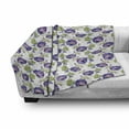thumbnail image 3 of Floral Soft Flannel Fleece Throw Blanket, Romantic Vintage Style Soft Watercolor Garden Concept Purple Gramophone Orchids, Cozy Plush for Indoor and Outdoor Use, 50" x 70", Multicolor, by Ambesonne, 3 of 6