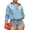 Light Blue, variant on Denim Hoodie Pullover for Women Long Sleeve Tops Women Half Zip Denim Hoodie Pullover Jacket Jean Sweatshirt Tops with Pockets Dark Blue 2XL