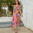 thumbnail image 3 of Pastel Rainbow Lollipop Sleeveless Dress Dresses Women Summer Evening Dresses Ladies Bohemia Long Dresses, 3 of 9