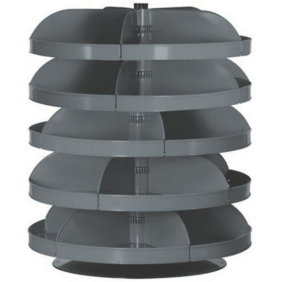 34 in. Rotabin Storage 5 Shelf No. 95, Gray
