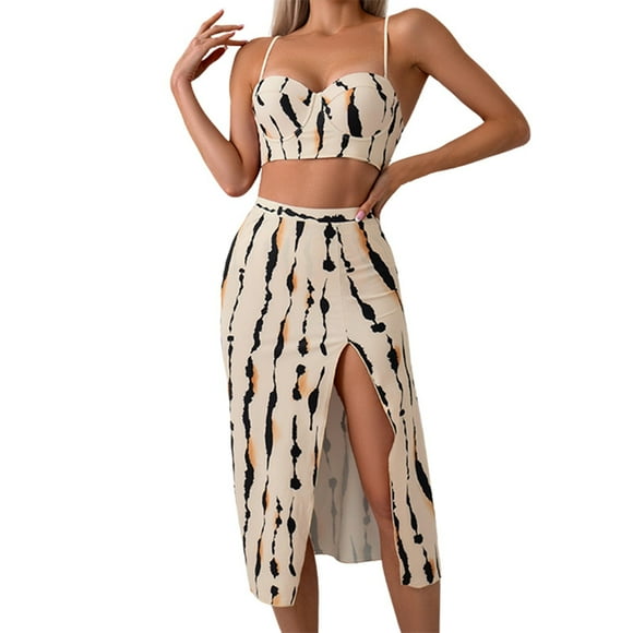 PMUYBHF Women's Swimwear Cover Ups Board Shorts for Women Swim Women's Fashion Leisure Sexy Sunshine Beach Print Three Piece Bikini Skirt Swimwear Set