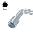 thumbnail image 4 of Unique Bargains 8mm Metric L Shaped Angled Open Hex 6 Point Socket Wrench, Single Ended 2 Pack, 4 of 5