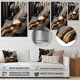 thumbnail image 4 of Designart "Marble Mirage Gold and Black I" Abstract Marble Metal Art Print, 4 of 5