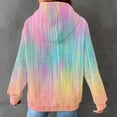 thumbnail image 5 of Craaazy Womens Hoodies Tie Dye Hoodies for Women Knit Long Sleeve Crew Neck Sweatshirt Trendy Drawstring Athletic Pullover With Pocket Gifts For Women, 5 of 6