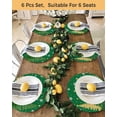 thumbnail image 4 of 13 Inch Round Placemats Set of 4, Green Christmas Tree Non Slip Heat Insulation PP Table Mats, Golden Xmas Tree Snowflake Winter Washable Place Mats for Kitchen Dining Party Table Decor, 4 of 7