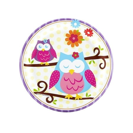 - Brand New Owl Blossom Party Supplies - Dessert Plates (8), High-quality