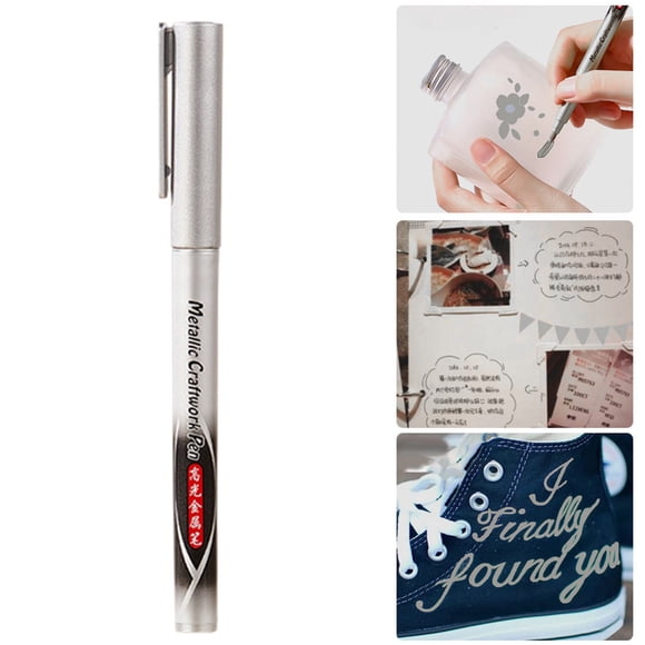 High Gloss Metal Pen Gold Silver Marker Pen DIY Craft Marker Pen Invitation Paint Pen And Non Fading,2ml
