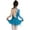 Light Blue, variant on Aislor Kids Girls Long Sleeve Rhinestone Figure Ice Skating Dress Gymnastics Leotard Dance Dress Tutu Skirt