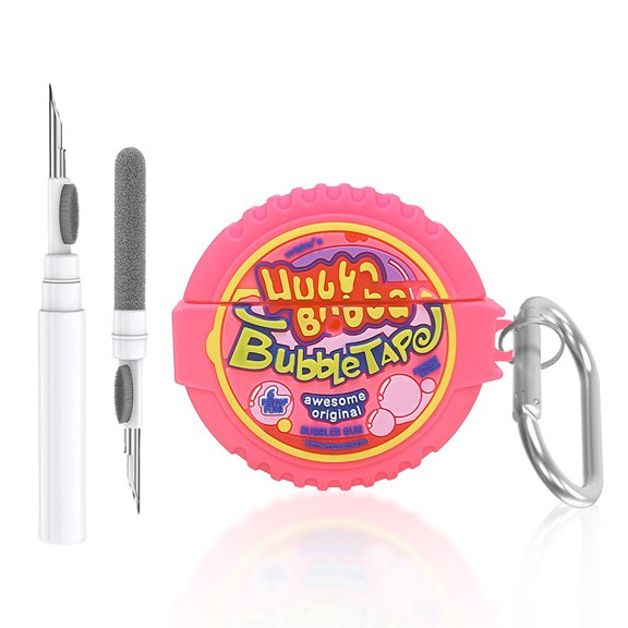 [1 Pack]Cute Protective Case for AirPods 4 (2024), 3D Cartoon Design Silicone Case Cute Accessory with Keychain/Cleaning Kit (Pink)
