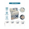 thumbnail image 6 of Retro Sea Stars Shells Eucalyptus Leaves Table Runner 13x48in Non-Slip Cotton Linen Table Runners, Marine Life Dresser Scarves TableRunner for Dinner Kitchen Dining Wedding Party, 6 of 9