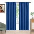 thumbnail image 1 of Cortinas Blackout Azul Marino 52x84 Pulgadas, Juego de 2 Cortinas con Bolsillo para Barra, Aisladas Térmicamente, Decoración Sólida para el Hogar, Cortinas para Sala de Estar y Recámara, Privacidad A, 1 of 7