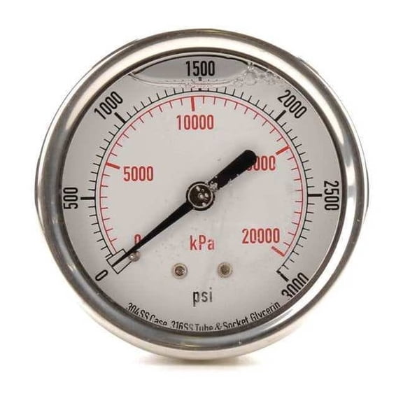 Manufacturer Varies Pressure Gauge,Liquid Filled,2-1/2 In 4CFU5