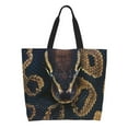 thumbnail image 3 of Fuzoiu Ball Phyton Snake Print Tote Bags for Women,Shoulder Bag, Gym Tote,Top Handle Ladies Shoulder Bags for Work Beach Travel and Shopping Grocery, 3 of 9